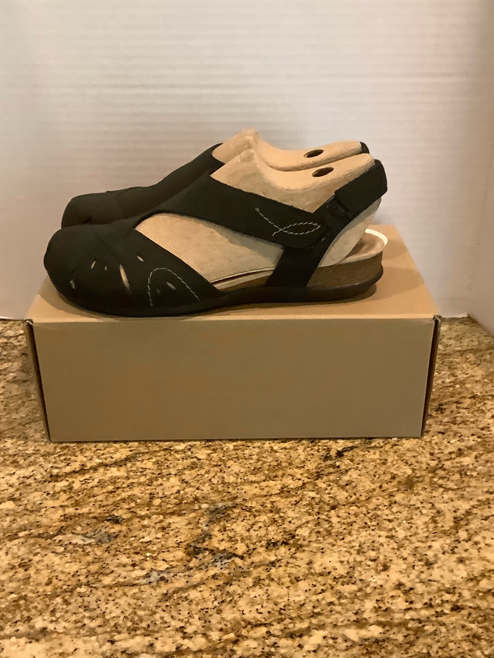 Earth Black Birdine Covered Toe Comfort Sandal 9M